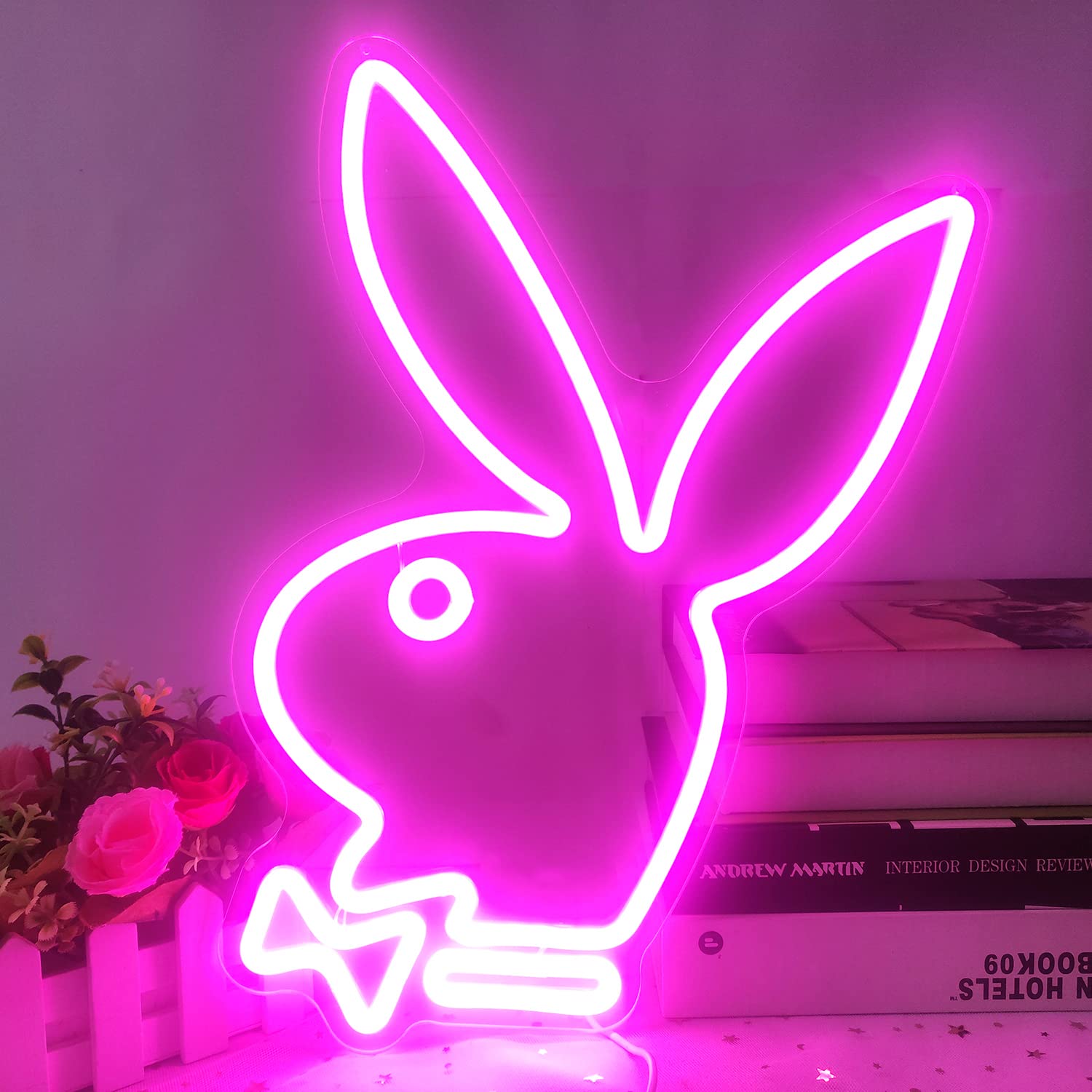 Playboy Mascot LED Light Neon Sign