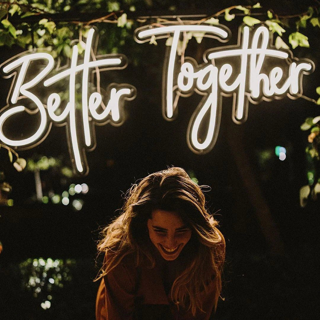 Neon sign "Better Together" - representation of the deep bond and connection