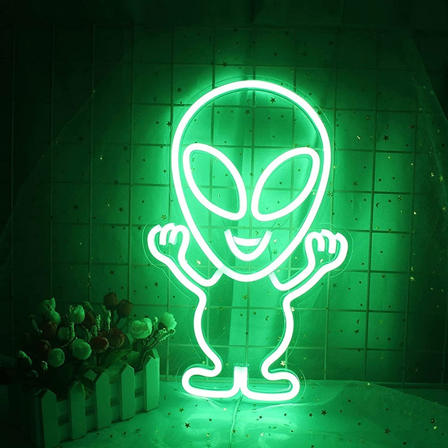 Fun Alien Neon Lights for Teenager’s Room