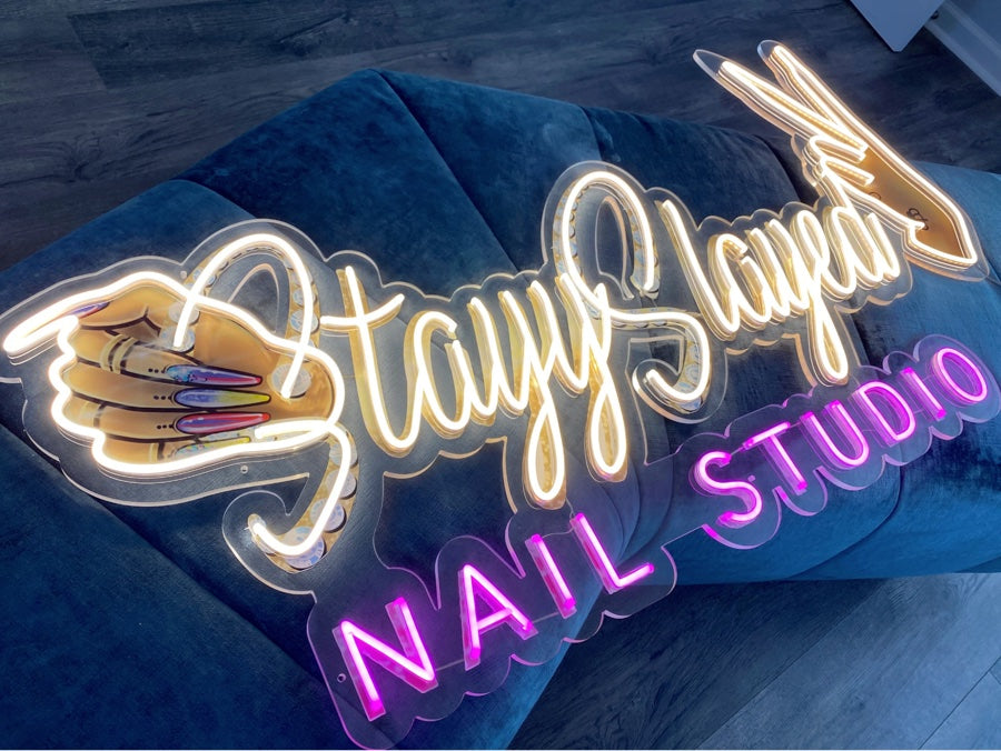 Neon signs can create a unique and vibrant ambiance 