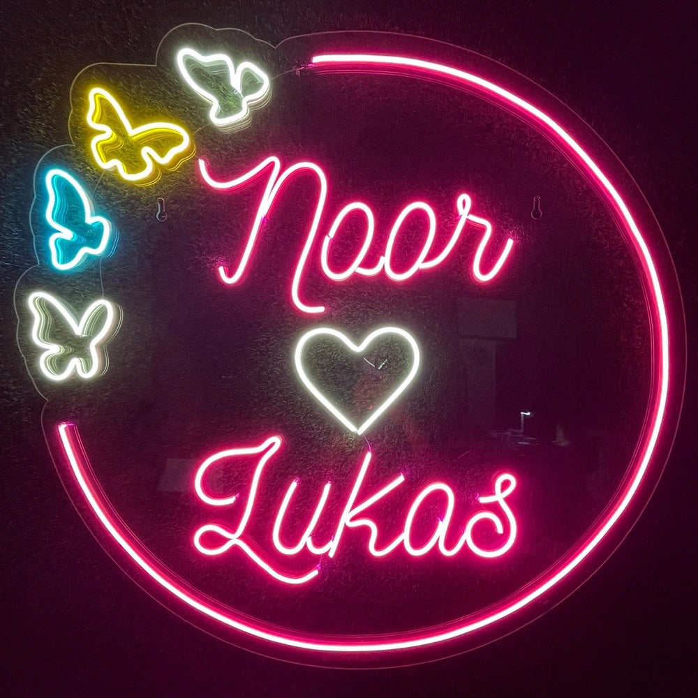 Name neon signs are eye-catching and vibrant