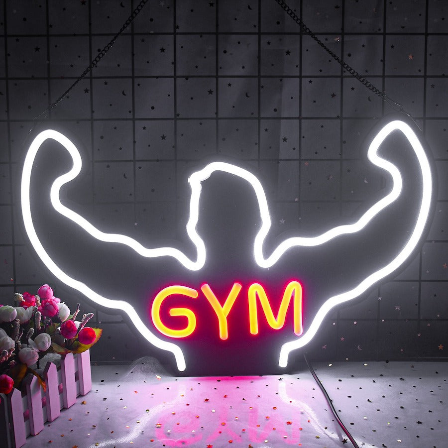 LED gym neon sign for any workout space