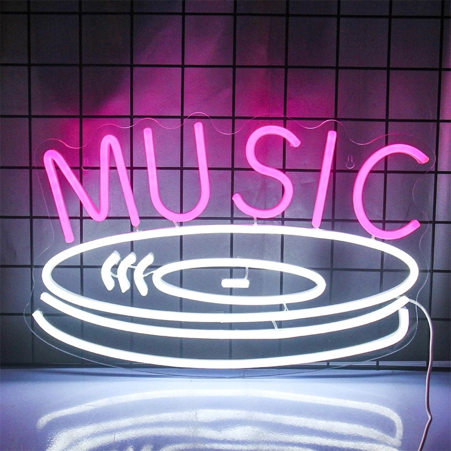 "Music CD" LED light sign