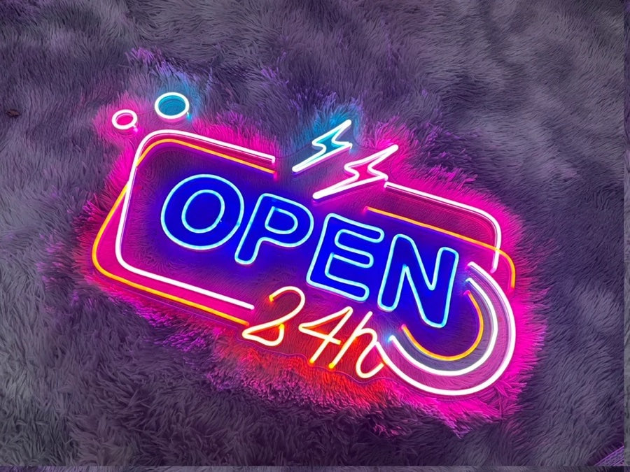 The Open sign can be used for both storefront or your bedroom door 