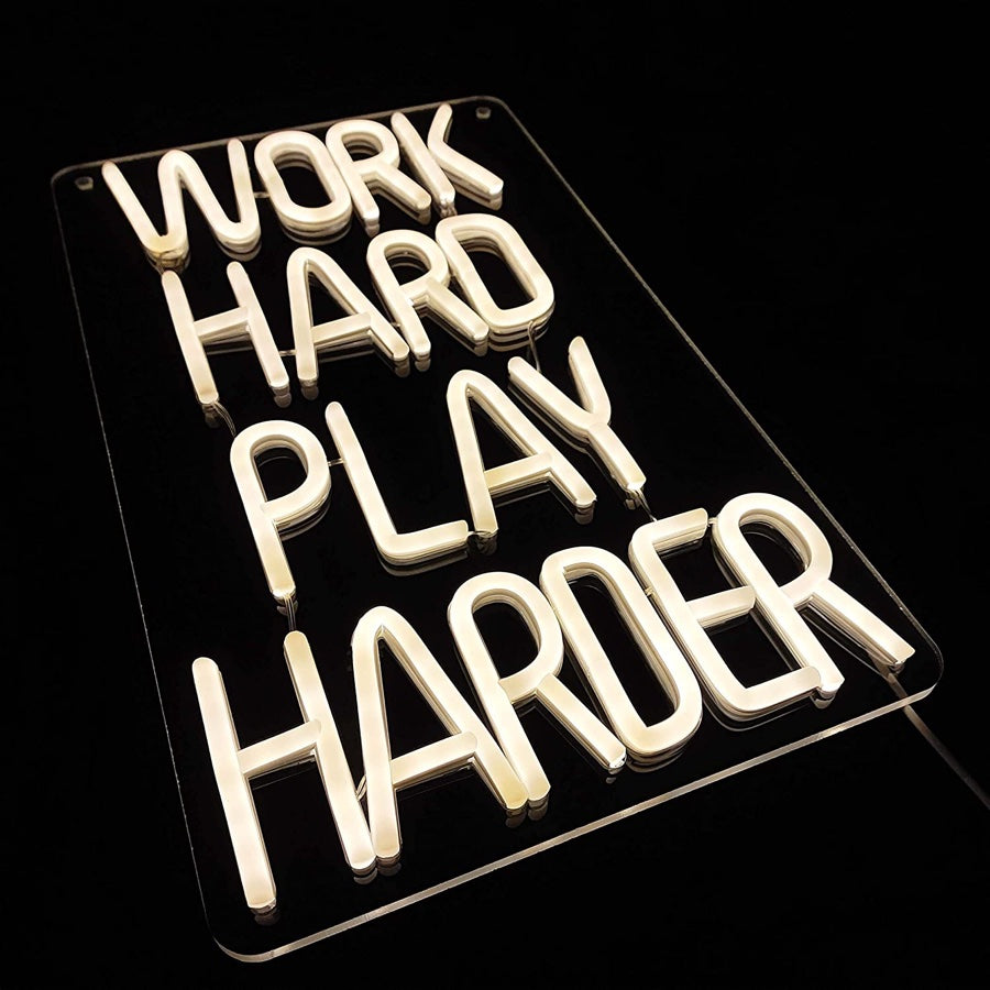 The Work hard play harder is an effectively motivational quote