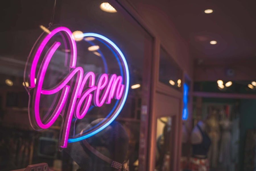 Open neon signs are a great way to enhance the business's visibility