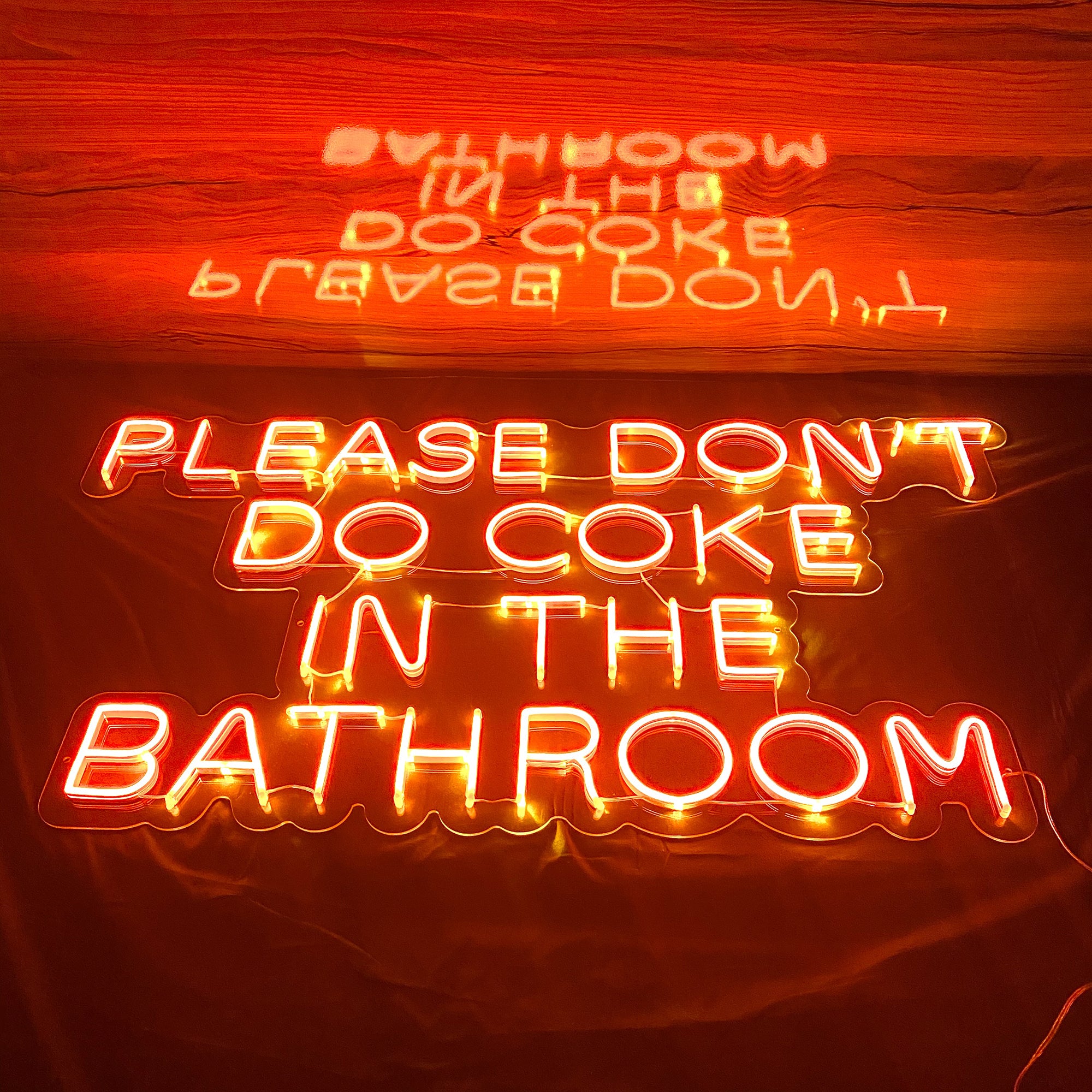 Please don't do coke in the bathroom led neon sign light