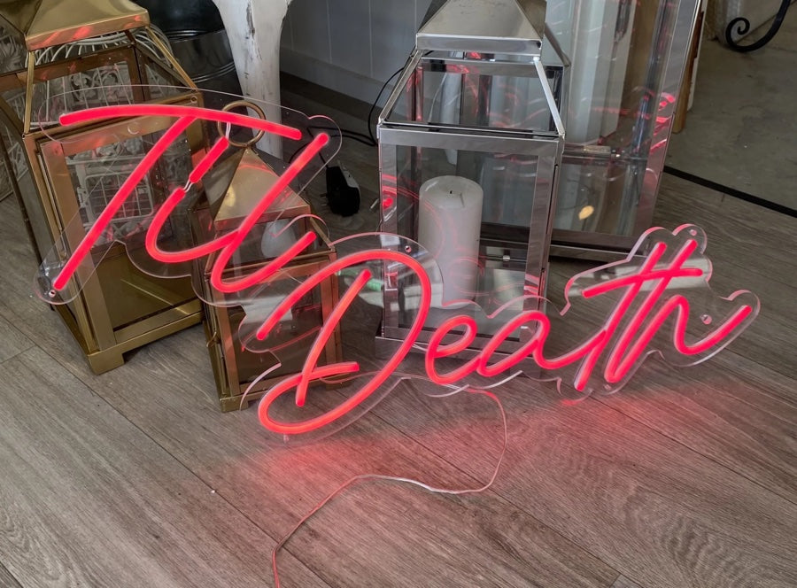 Til Death Neon Sign Light