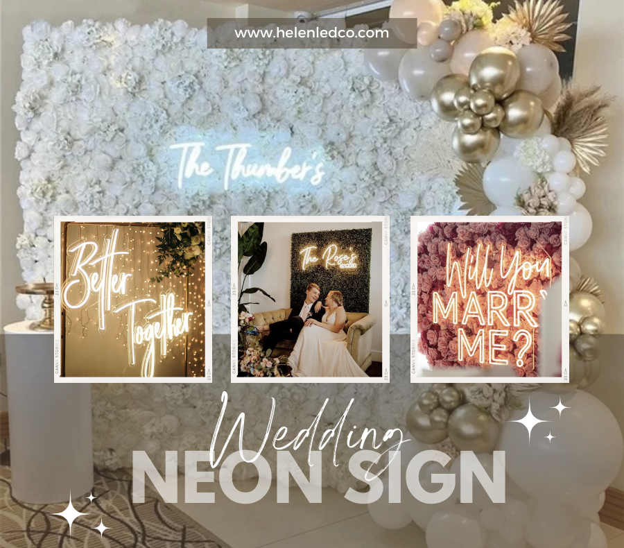 Wedding neon signs are sure to add a classy touch to a wedding reception