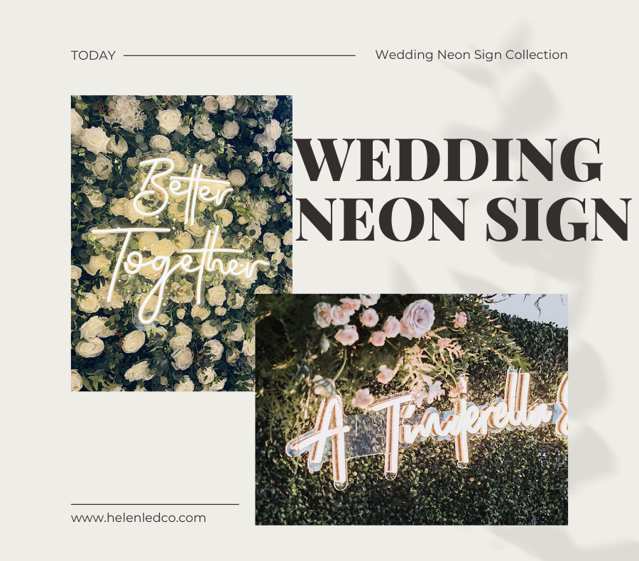 Neon signs create a romantic and festive atmosphere