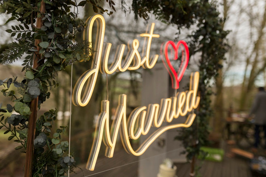 wedding neon sign