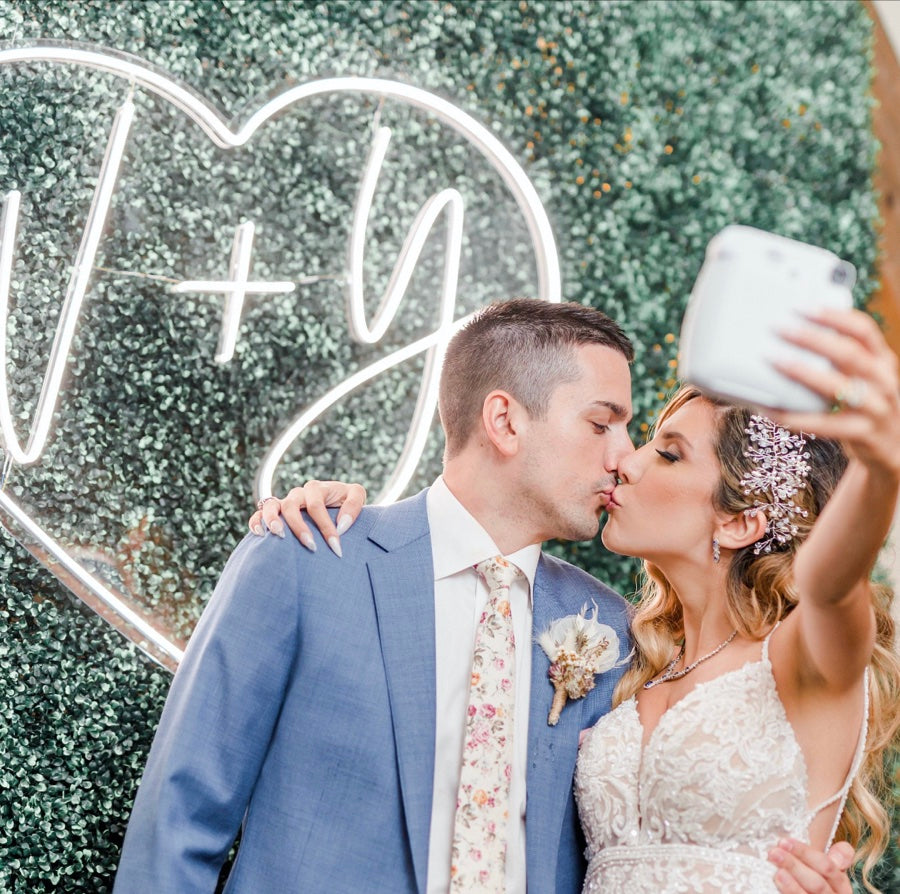 Glorious photo booth for wedding day