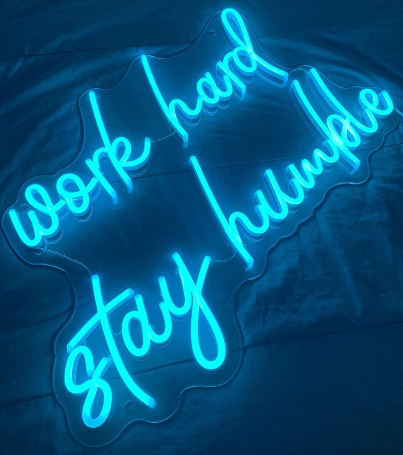 Work Hard Stay Humble LED Neon Light