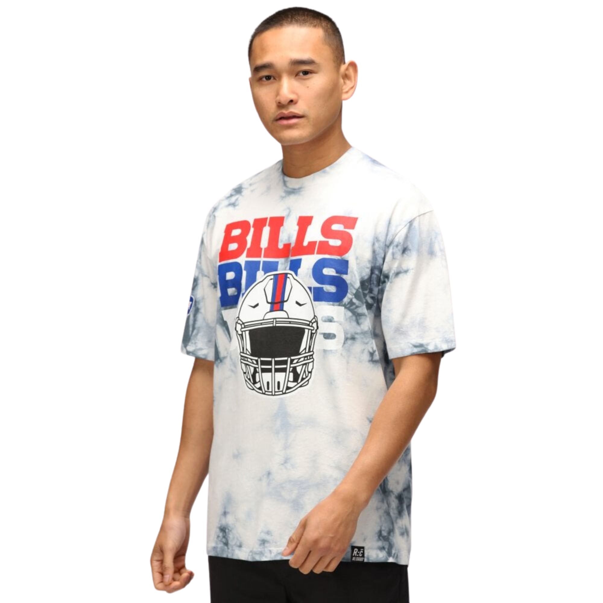 Buffalo Bills Helmet Tie Dye Relaxed Fit T-Shirt