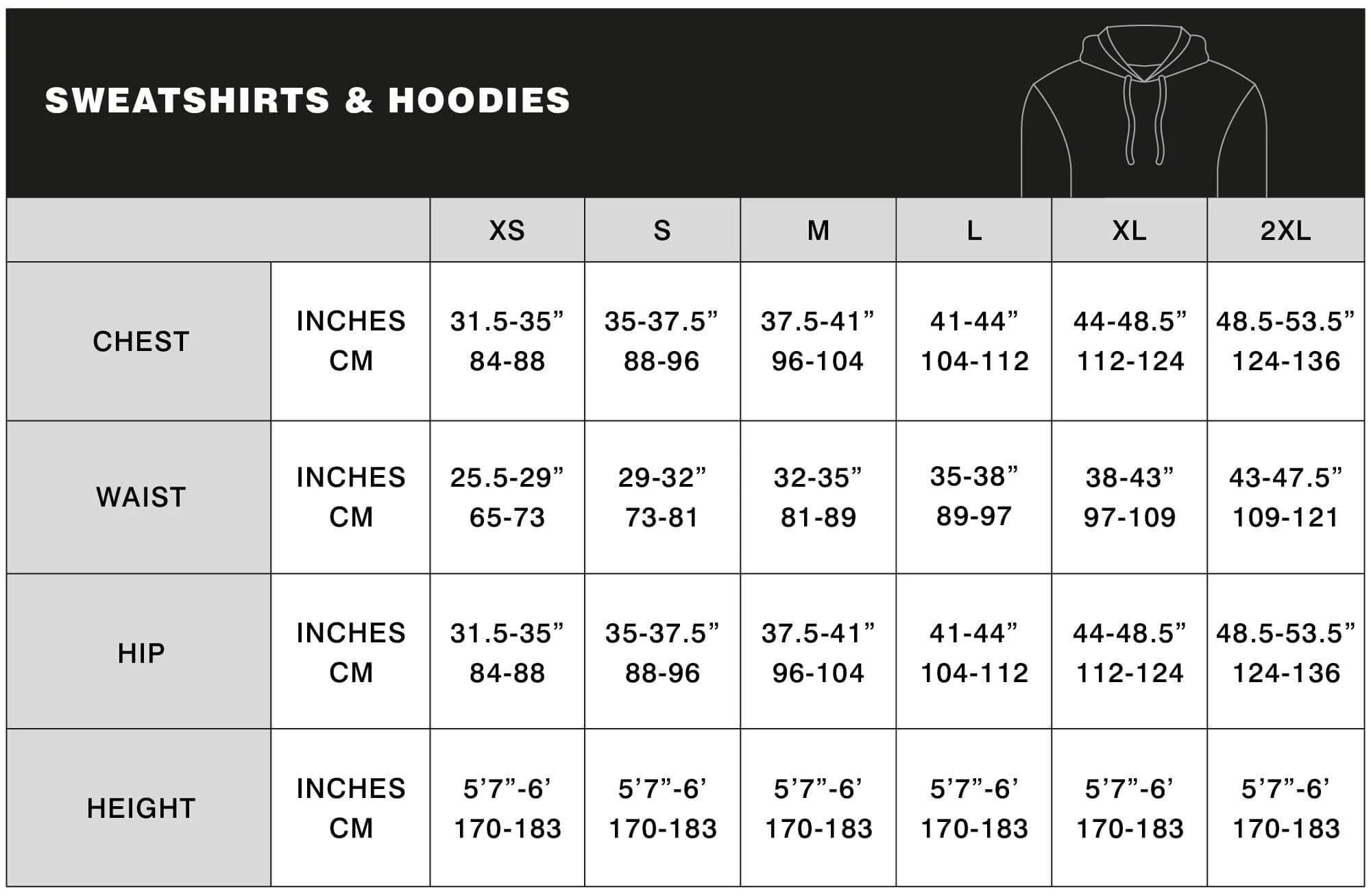 New Era Hoodie Size Guide