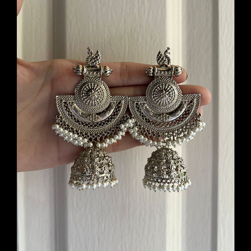 Swan Silver Jhumke – Ayesha Accessories
