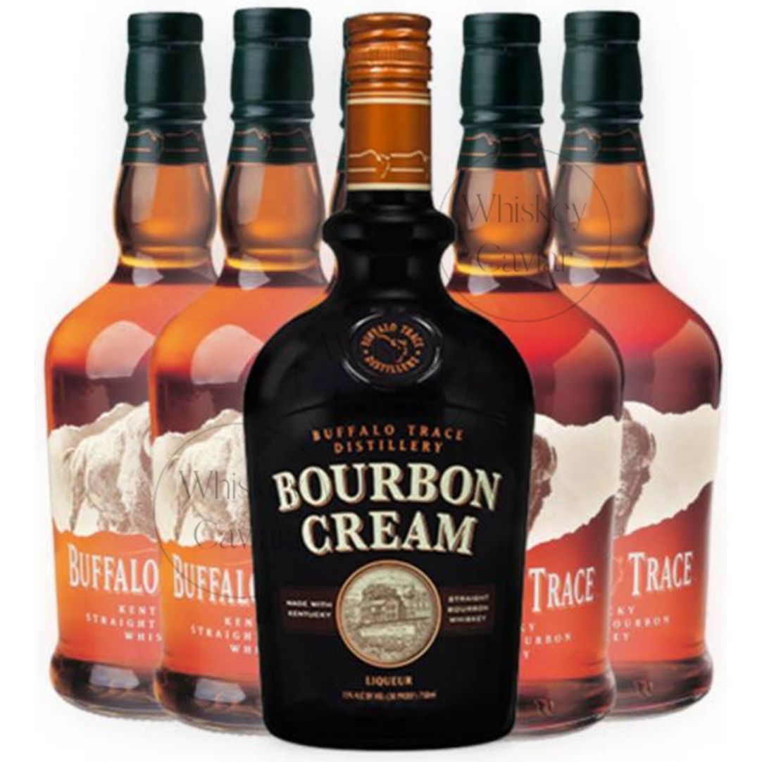 Buffalo Trace 4 Pack & Bourbon Cream Value Bundle 750 mL