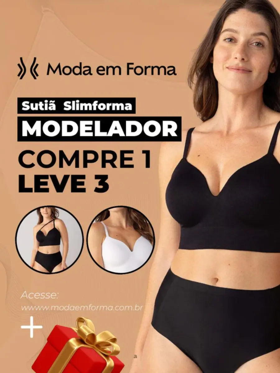 Sutiã Modelador Libelle (Compre 1 & Leve 3) + Brinde Calcinha Modeladora! 1