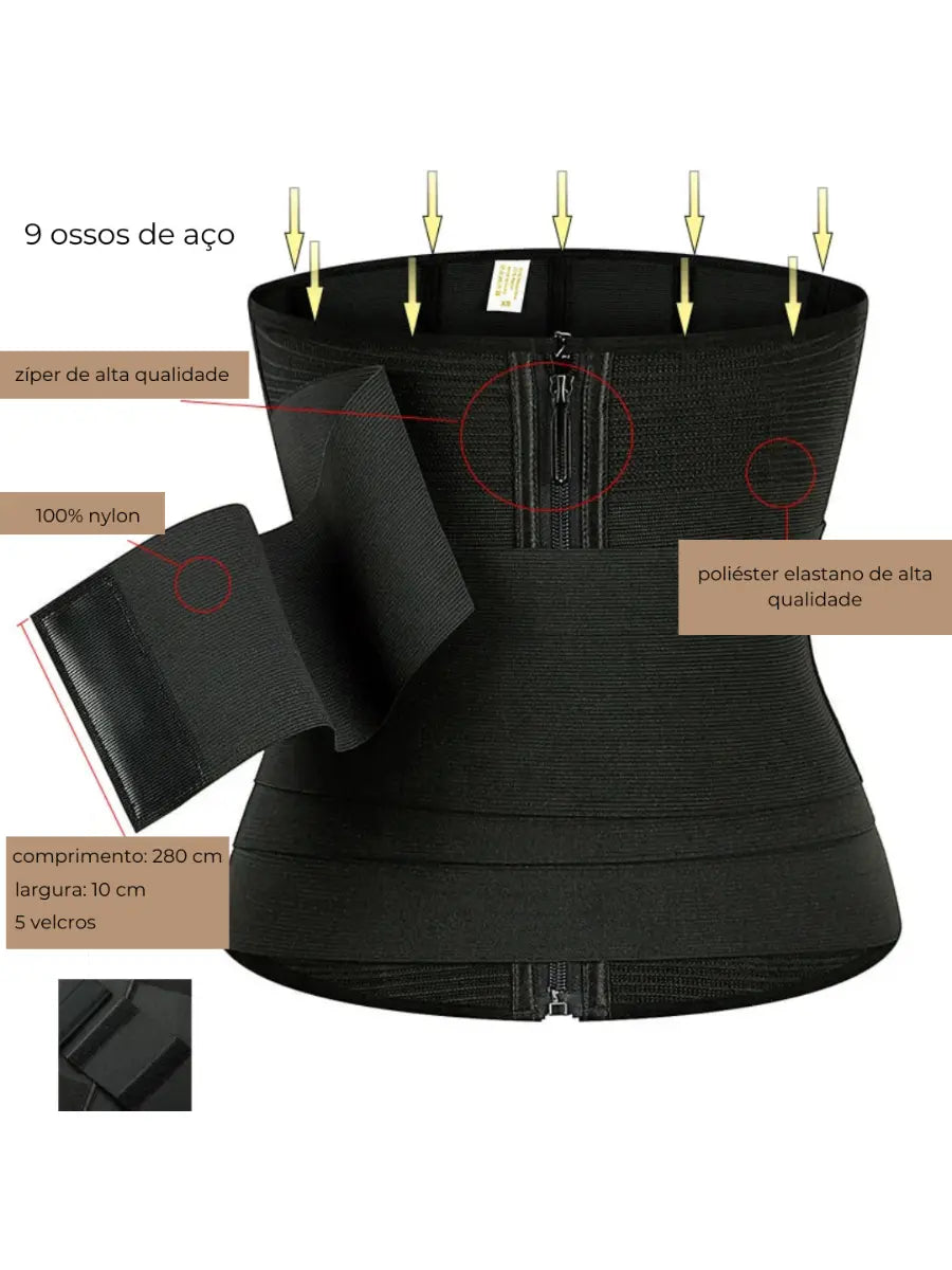 Cinta Modeladora 9 Ossos Silhouette - [Pague 1 Leve 2] 9