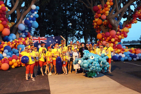 Organic Balloons in San Diego Australian Contingent at WBC