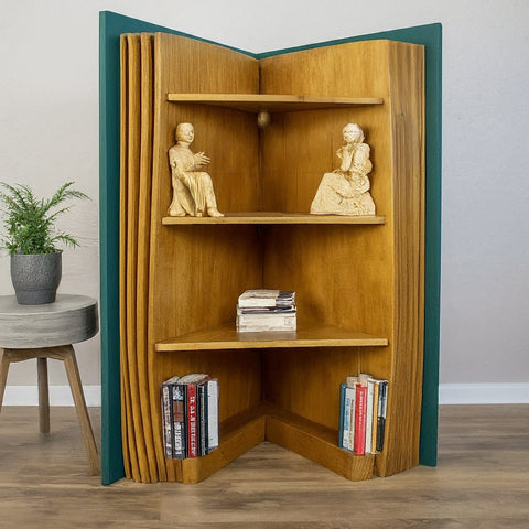 a bookshelf inspired by a movie-theme