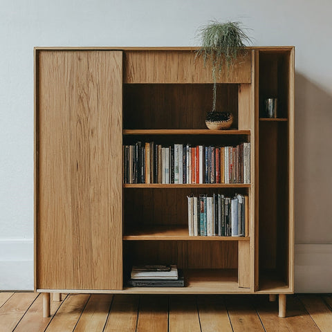 a secret bookshelf made out of an old wardrobe
