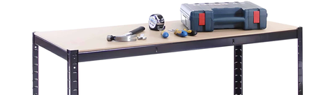 G-Rack’s heavy duty garage workbench in black colour