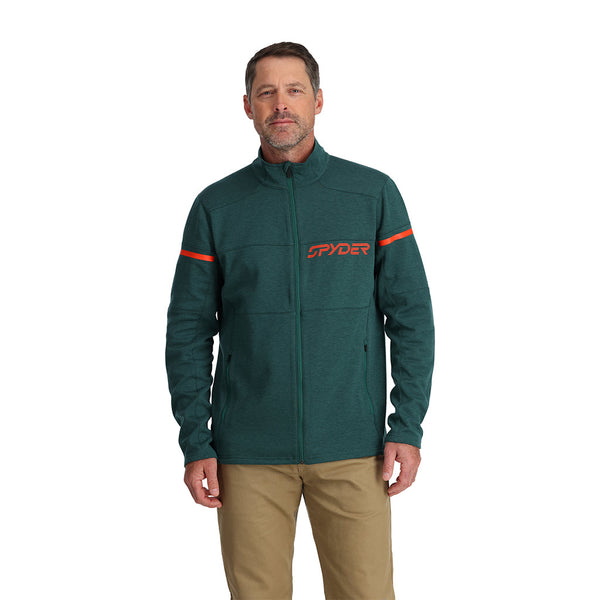 Spyder heavy weight knit fleece jacket men medium Rtl $150