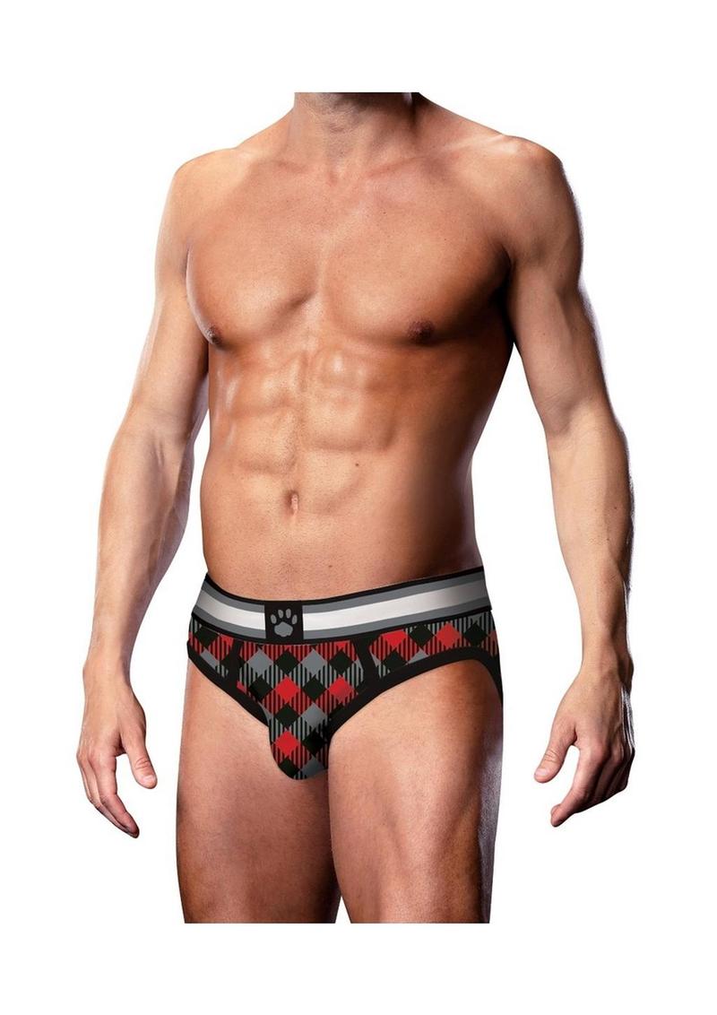 Prowler Tartan 1 Brief Md Blk/Red Fu23