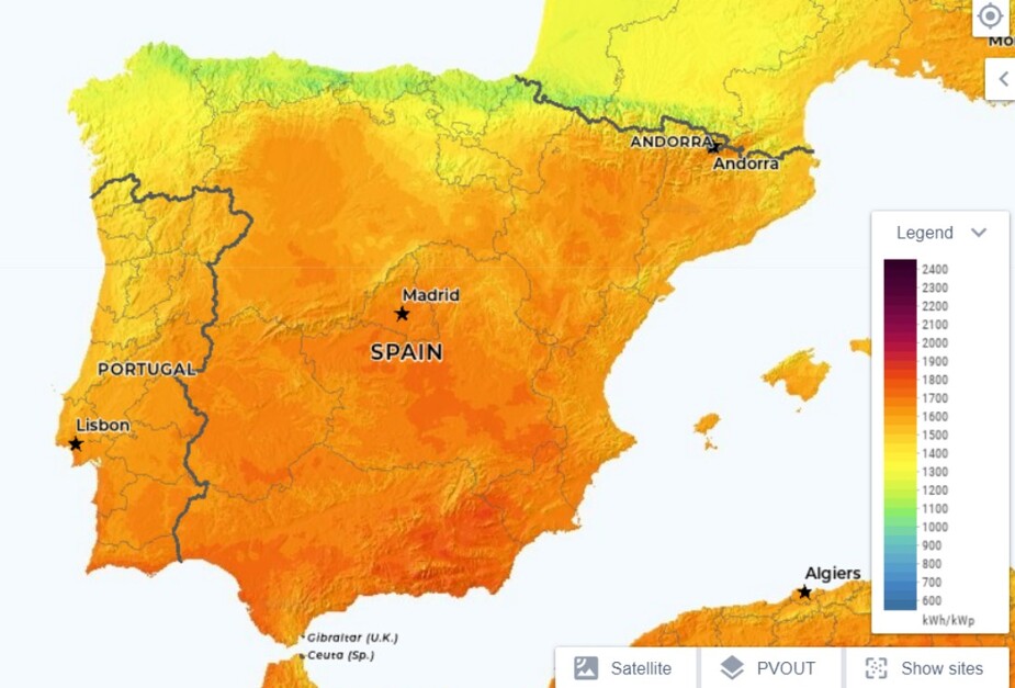 las horas de luz y radiación solar