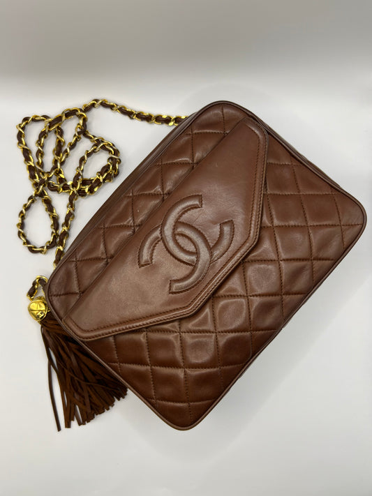 Dauphine vintage handbag Louis Vuitton Brown in Fur - 37920770