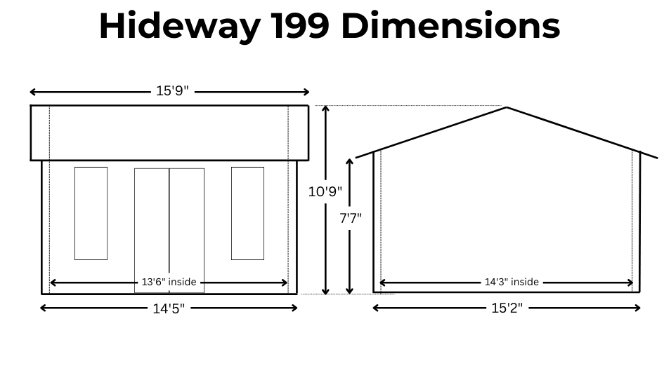 Hideaway 199 Dimensions