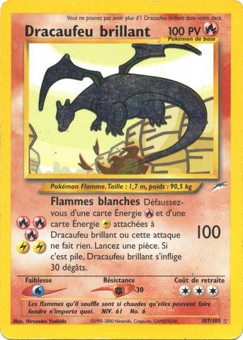 carte Pokémon rare Dracaufeu Brillant