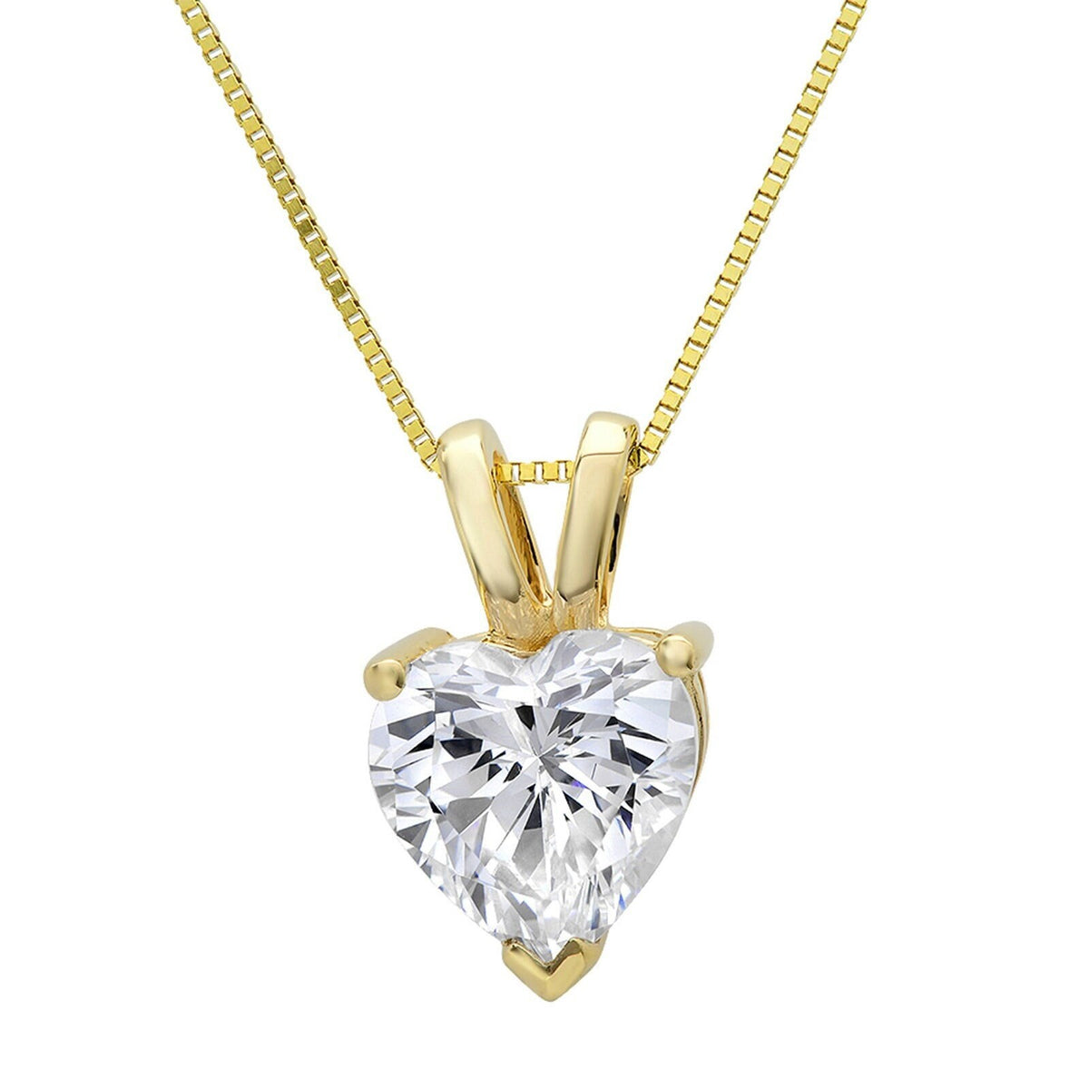 Heart-Shaped Diamond Solitaire Pendant