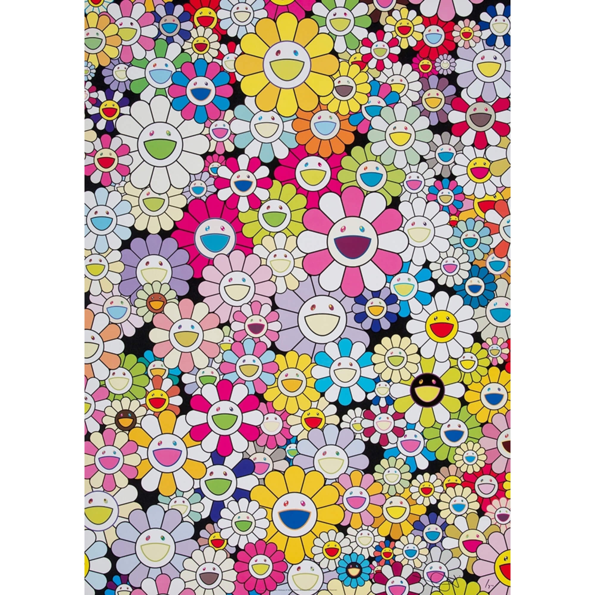 新しいスタイル Takashi to Homage 版画 Murakami 3_P Flowers 版画 ...