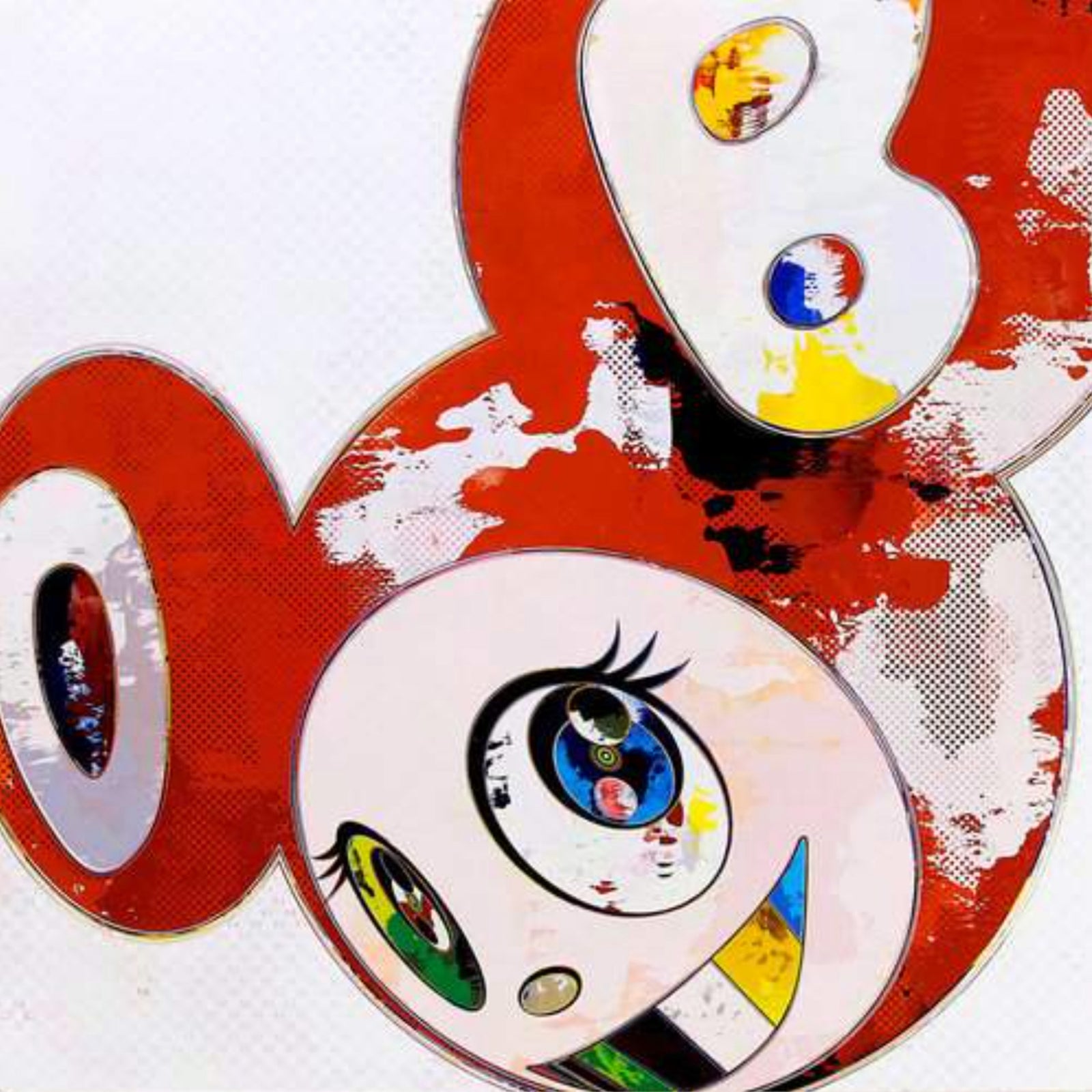 Takashi Murakami's Eye Love Superflat (Pink Logo) Print - Hype Museum