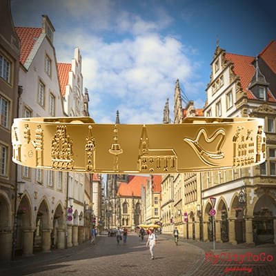 Armreif mit Motiven der Stadt Münster