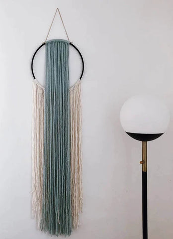 Easy Boho wallhanging with lamp
