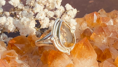 genuine citrine gemstone and sterling silver jewelry available at Boho Magic