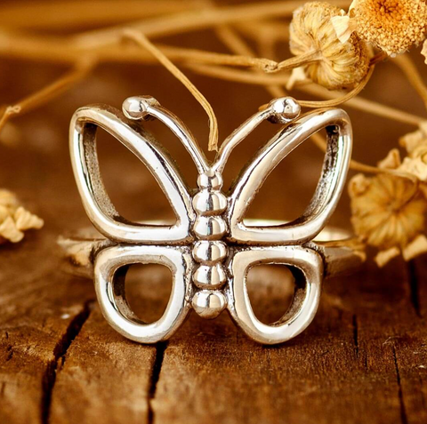 sterling silver butterfly ring for women available at boho magic