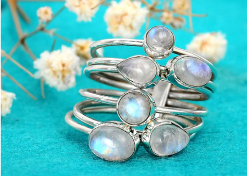Sterling Silver Moonstone Rings for Sale - Choose Exact!