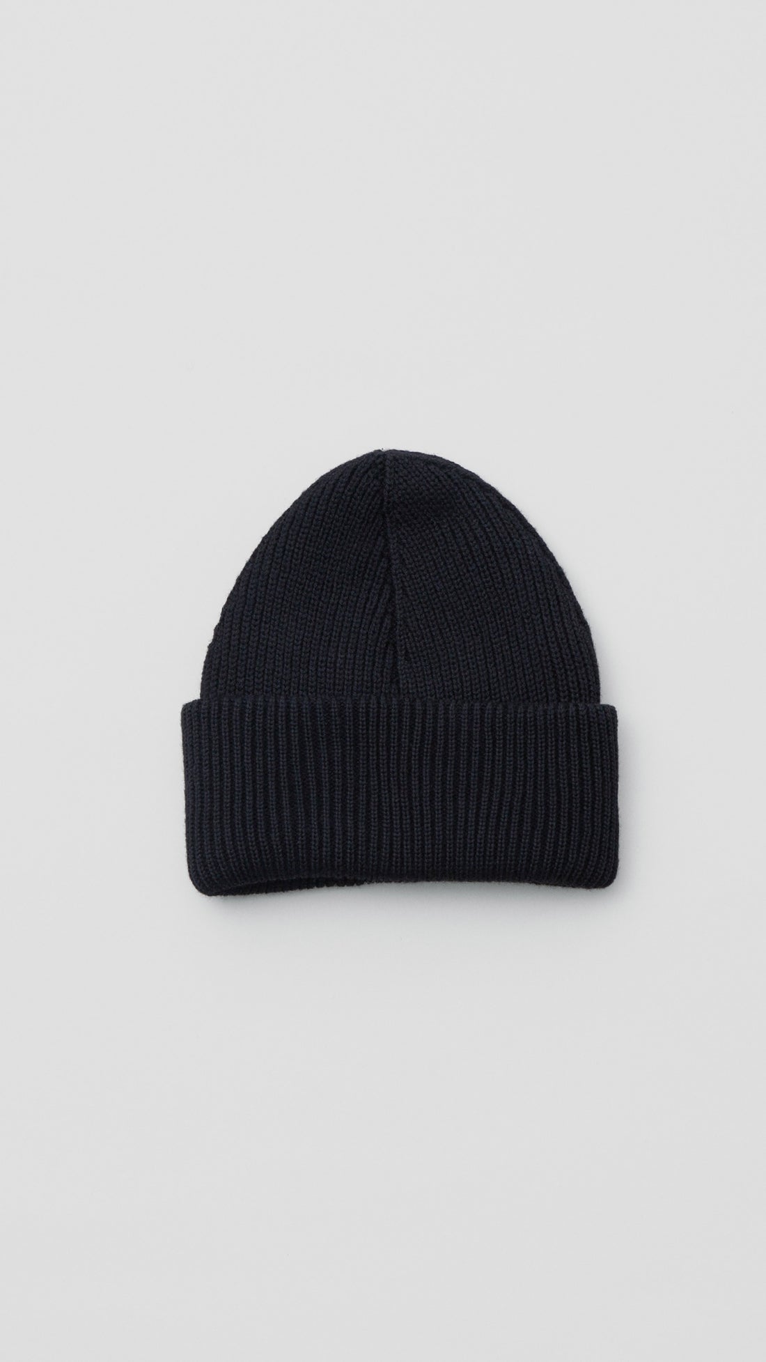 Thom Morison - Merino Ribbed Beanie in Midnight Navy