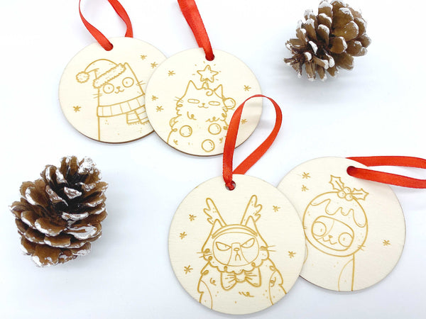 Cat Christmas ornaments