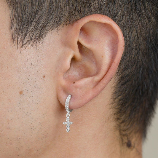 Buy Men Earrings-men Silver Earrings Hoop Earrings-silver Hoop Earrings-sterling  Silver-cartilage Hoop-earrings for Men-mens Hoop Earring-mens Online in  India - Etsy
