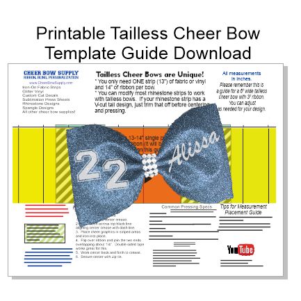 cheer bow template