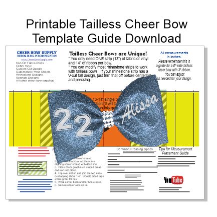 Printable Keychain and Accessory Mini Cheer Bow Template And Loop Grap – Cheer  Bow Supply