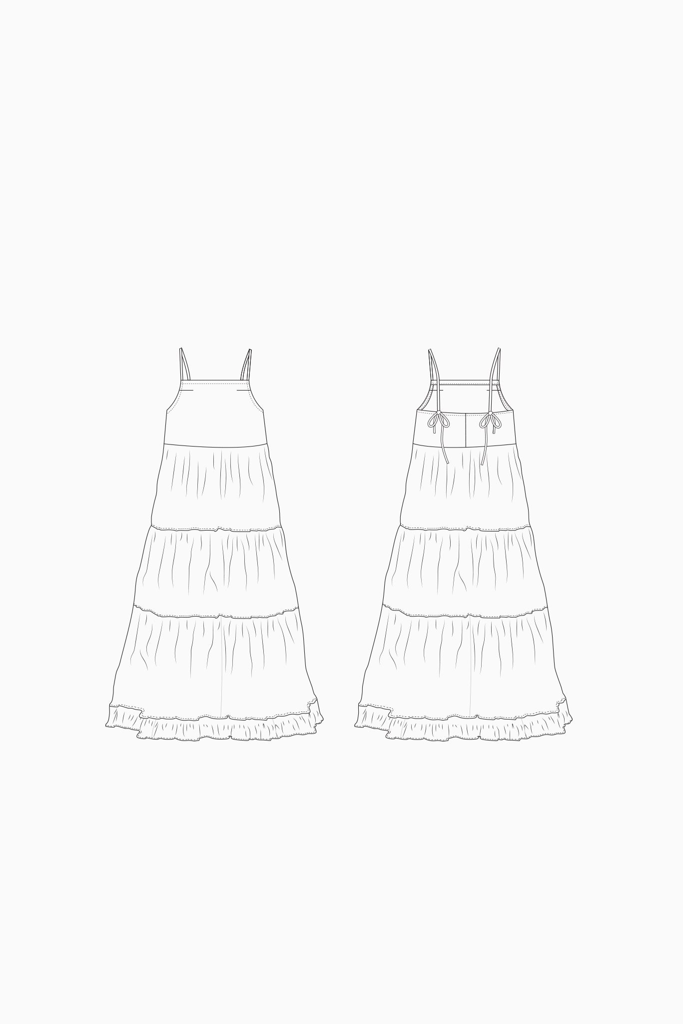 Wattle-Fawn Dress set of DIGITAL Patterns