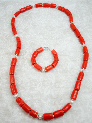 African Male Traditional Male Coral Beads - Eze – OhSoColorful Co.
