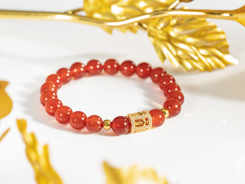 916 Gold Blessing Beads Bracelet with 999 Gold Beads