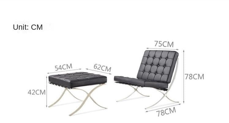 Luxuriance Designs - Barcelona Chair and Ottoman Replica | Genuine Leather - Review